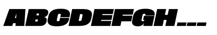 Phill Wide Extra Bold Slanted Font UPPERCASE