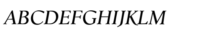 Philomela Italic Light Font UPPERCASE