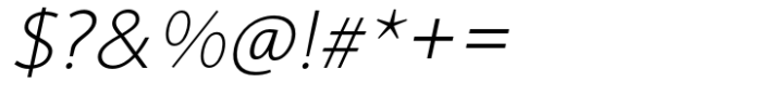 Philyra Light Oblique Font OTHER CHARS