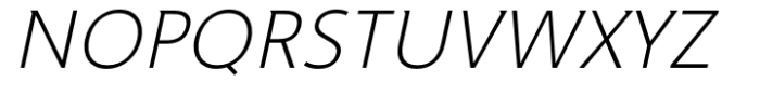 Philyra Light Oblique Font UPPERCASE