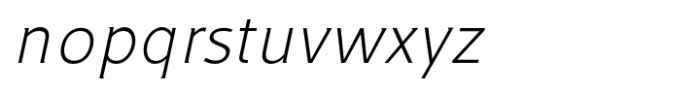 Philyra Light Oblique Font LOWERCASE