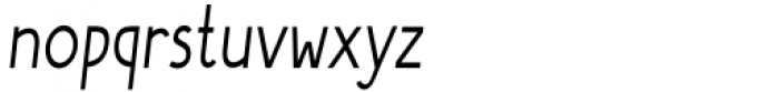 Phlebodium Condensed Thin Italic Font LOWERCASE