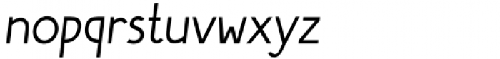 Phlebodium Thin Italic Font LOWERCASE