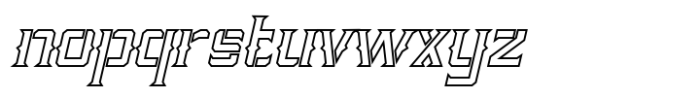 Phola Diablo Oblique Outline Font LOWERCASE