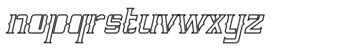 Phola Diablo Solid Oblique Outline Font LOWERCASE