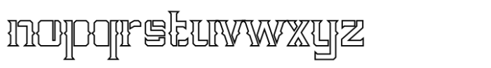 Phola Diablo Solid Outline Font LOWERCASE