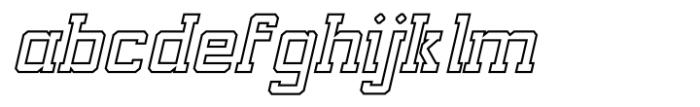 Phola Slab Oblique Outline Clean Font LOWERCASE