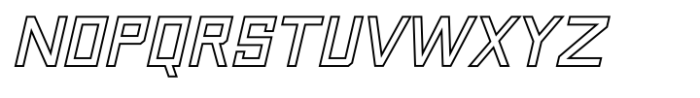 Phola Square Oblique Outline Clean Font UPPERCASE
