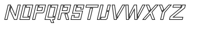 Phola Square Oblique Outline Font UPPERCASE