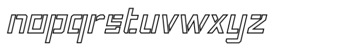 Phola Square Oblique Outline Font LOWERCASE