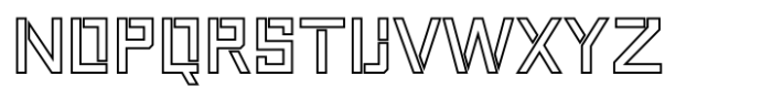 Phola Square Outline Font UPPERCASE
