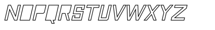 Phola Square Solid Oblique Outline Clean Font UPPERCASE