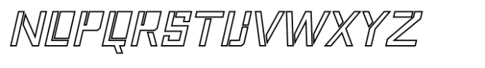 Phola Square Solid Oblique Outline Font UPPERCASE