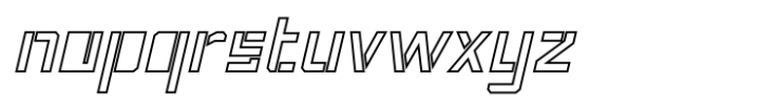 Phola Square Solid Oblique Outline Font LOWERCASE