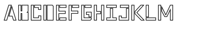 Phola Square Solid Outline Font UPPERCASE