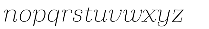 Phongphrai Extra Light Italic Font LOWERCASE