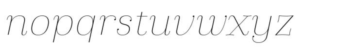 Phongphrai Thin Italic Font LOWERCASE