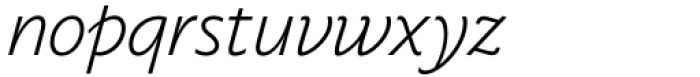 Phrasa Light Italic Font LOWERCASE