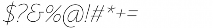 Phrasa Thin Italic Font OTHER CHARS