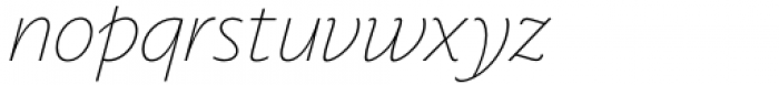 Phrasa Thin Italic Font LOWERCASE