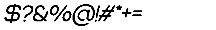 Phyon Italic Font OTHER CHARS
