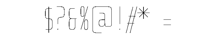 PhDMono Thin Font OTHER CHARS