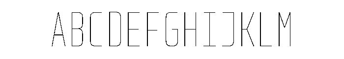 PhDMono Thin Font UPPERCASE