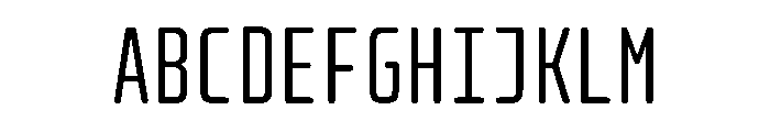PhDMonoRounded Font UPPERCASE