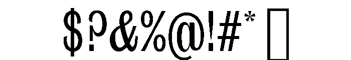 Phivev0.2 Display Font OTHER CHARS