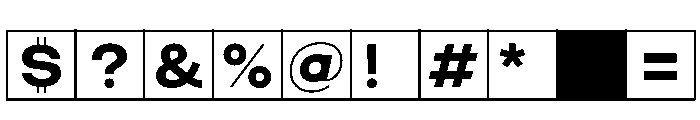 Phng Bold Font OTHER CHARS