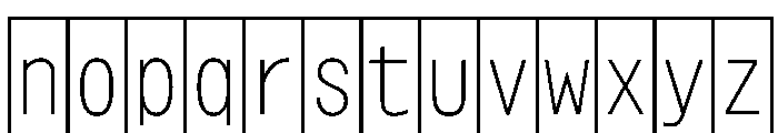 Phng ThinHalf Instance Font LOWERCASE