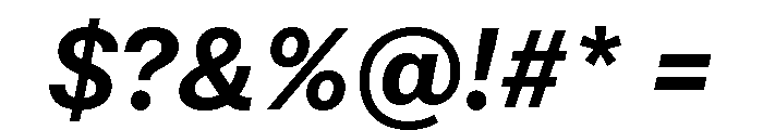 Phonic BoldItalic Font OTHER CHARS