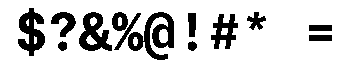 Phonic MonospacedBold Font OTHER CHARS