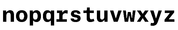Phonic MonospacedBold Font LOWERCASE