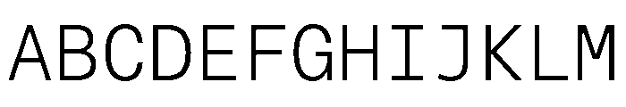 Phonic MonospacedLight Font UPPERCASE