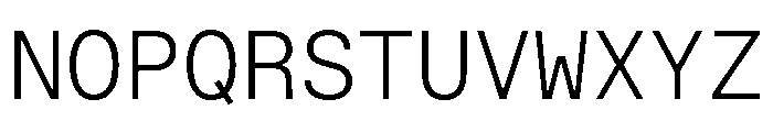 Phonic MonospacedLight Font UPPERCASE
