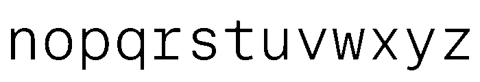 Phonic MonospacedLight Font LOWERCASE