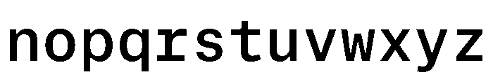 Phonic MonospacedMedium Font LOWERCASE