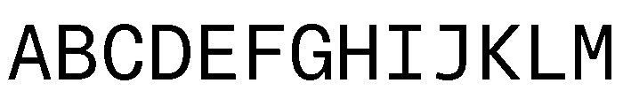 Phonic MonospacedRegular Font UPPERCASE