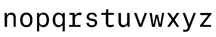 Phonic MonospacedRegular Font LOWERCASE