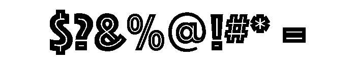 Phosphate CondensedInline Font OTHER CHARS