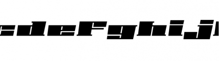 Phalanx E Oblique Font LOWERCASE