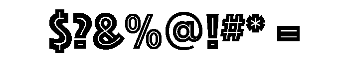 Phosphate Condensed Inline Font OTHER CHARS