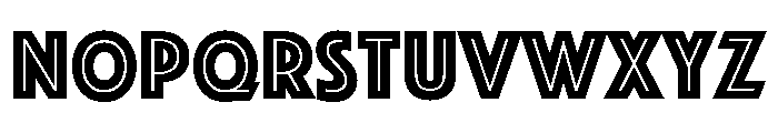 Phosphate Condensed Inline Font LOWERCASE