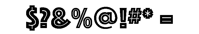 Phosphate Inline Font OTHER CHARS