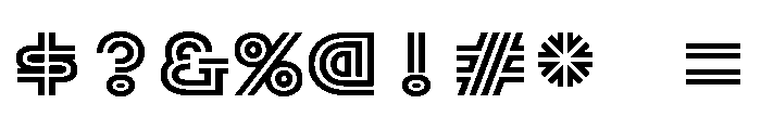 Pim Inline Font OTHER CHARS