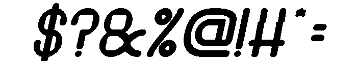 PIXEL ROUND Bold Italic Font OTHER CHARS