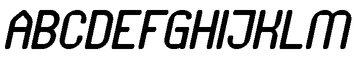 PIXEL ROUND Bold Italic Font UPPERCASE