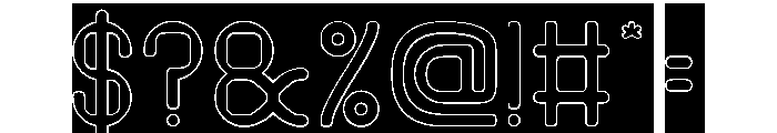 PIXEL ROUND-Hollow-Inverse Font OTHER CHARS