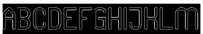 PIXEL ROUND-Hollow-Inverse Font UPPERCASE